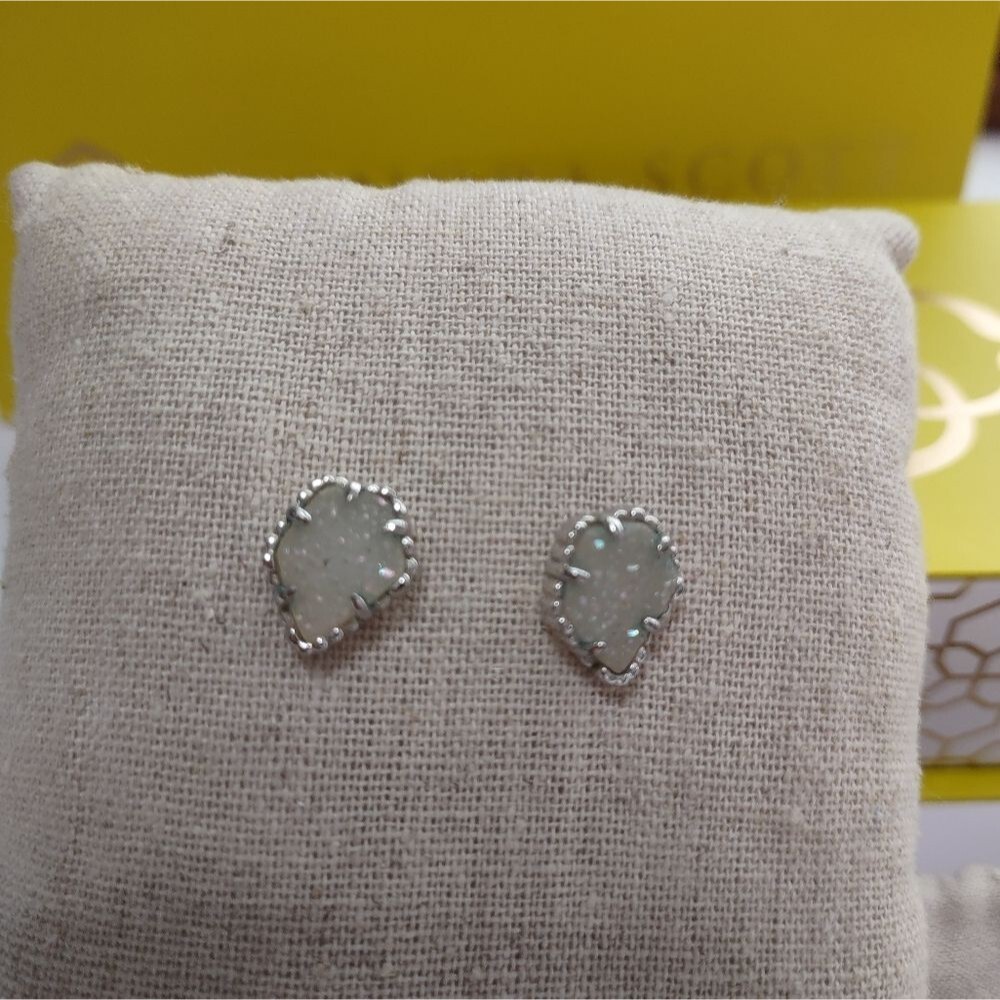 HP EUC Kendra Scott Tessa Iridescent Drusy Earrings - Picture 5 of 8